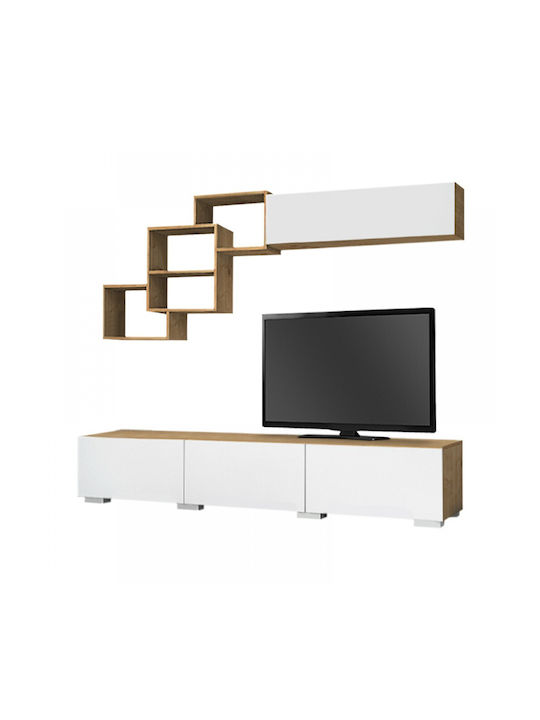 Free Living Room TV Unit Sonoma - White L210xW35xH38cm