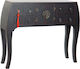 Wooden Console Table Black L98xW26xH80cm