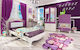 Σετ Παιδικού Δωματίου Barbie Lila 4Stück mit Bett für Matratze 90x200cm