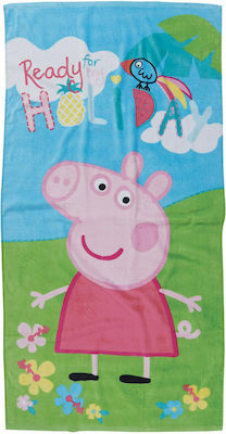 Das Home 5854 Kinder-Strandtuch Mehrfarbig Peppa Schwein 140x70cm 420708705854