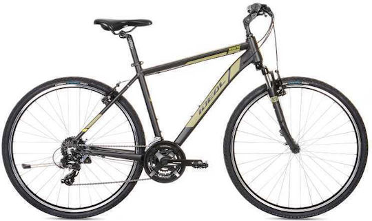 Ideal Nergetic 28" 2022 Μαύρο Ποδήλατο Trekking με 24 Ταχύτητες
