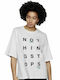 4F Women's Athletic Oversized T-shirt White