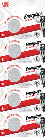 Energizer Μπαταρίες Λιθίου Ρολογιών CR2016 3V 5τμχ