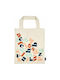 Moses Letters Cotton Shopping Bag In White Colour