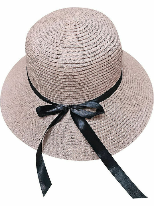 Summertiempo Pălărie Pentru Femei Din Paie Cloche Roz
