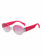 Police Women's Sunglasses with Silver Frame and Pink Gradient Lens SPLA18 0492