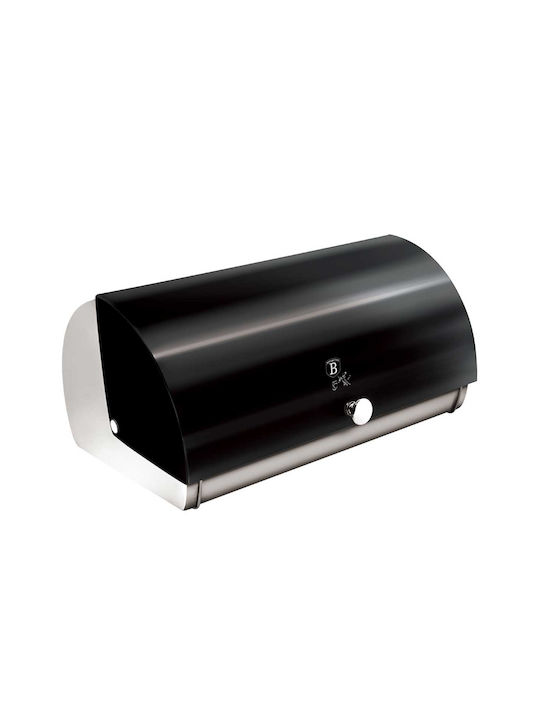 Berlinger Haus Metallic Line Bread Box with Lid Metallic Black 40.4x20x27.4cm