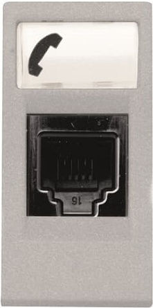 Abb Zenit Priză de telefon fără cadru Single în culoarea Argintiu 702601