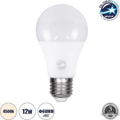 GloboStar Λάμπα LED για Ντουί E27 και Σχήμα A60 Φυσικό Λευκό 1356lm