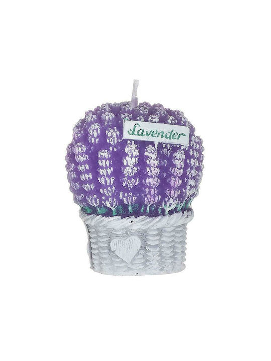 Inart Aromatisches Kerze in Gefäß mit Lavendel Parfüm 7cm