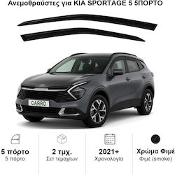 Heko Set Front Dark Fime Windbreakers for Kia Sportage 2021 5D 2 Pieces 20193