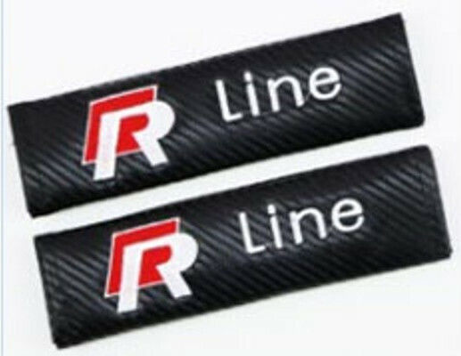 Μαξιλαράκια Ζώνης Αυτοκινήτου Carbon R Line Μαύρα 2τμχ
