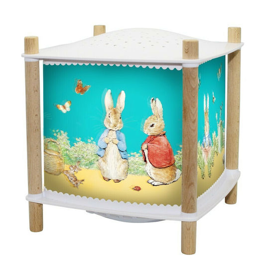 Trousselier Rotating Kids Projector Lamp Petter Rabit with Star Projection Multicolour 17x17x18εκ.