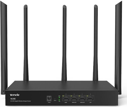 Tenda W20E Ασύρματο Router Wi‑Fi 5 με 4 Θύρες Gigabit