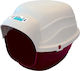M-Pets Igloo Hundehaus Kunststoff Hundehütte Innenbereich Blau 71x100x67cm