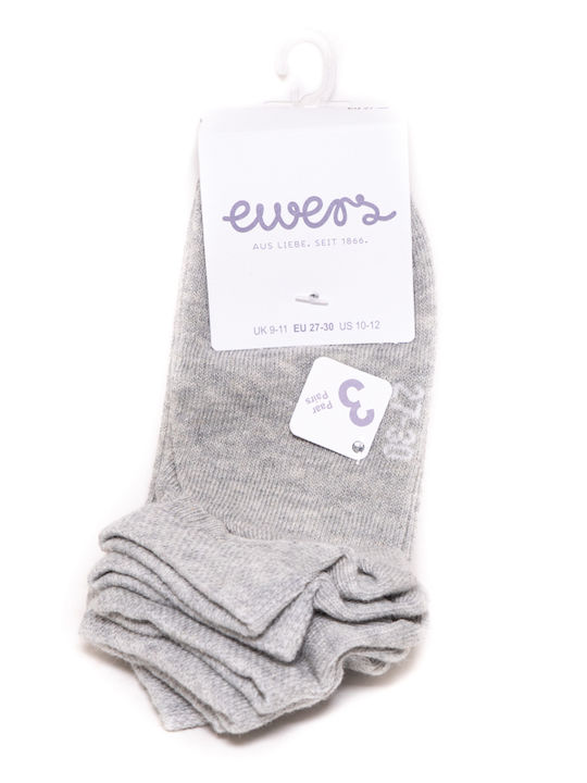 Ewers Kids' Ankle Socks Gray 3 Pairs