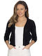 Bolero jacket -100% organic cotton-6008Z Black