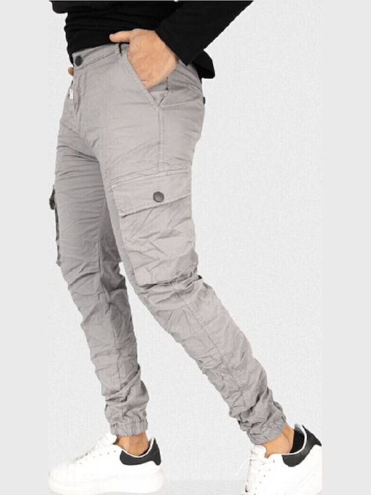 Senior Παντελόνι Cargo σε Slim Εφαρμογή Ice Grey