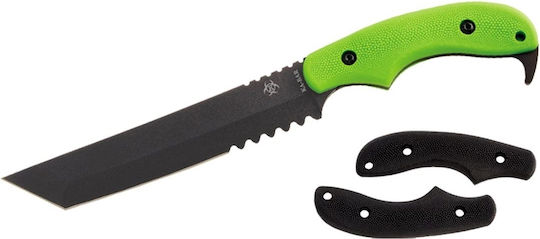 Ka-Bar Zombie Killer Famine Tanto Machete Green in Sheath