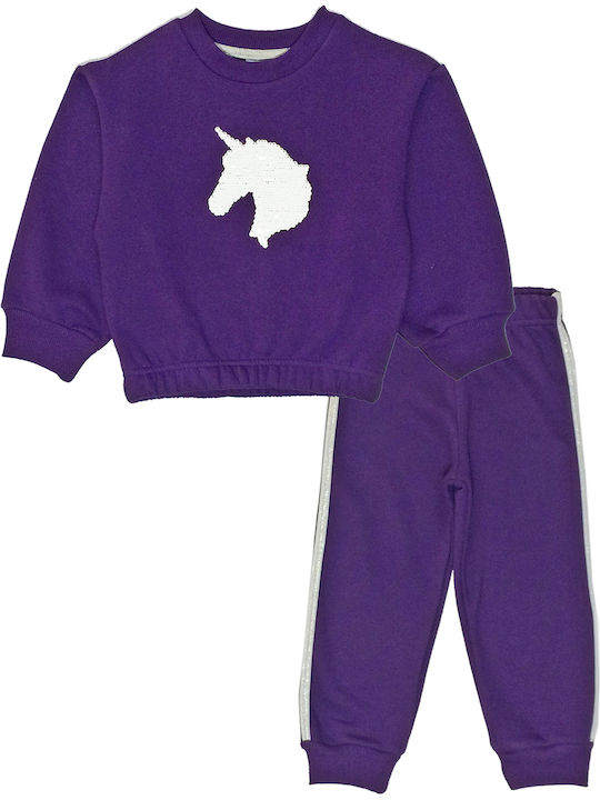 Kinder Sweatpants Set - Jogginganzug Lila 2Stück