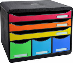 Exacompta Plastic Desktop Drawer 6 Number of Spit 35.5x27x27.1cm Multicolour 306798D