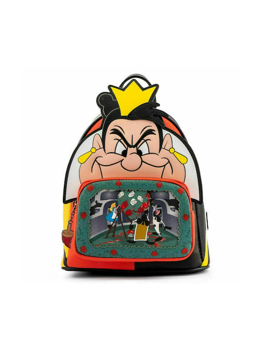 Loungefly Disney Villains Scene Series Queen of Hearts Mini Παιδική Τσάντα Πλάτης Πολύχρωμη 22.5x11x11.25εκ.