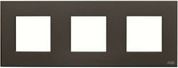 Abb Zenit Switch Frame 3 Positions Horizontal Installation in Black Color 702147