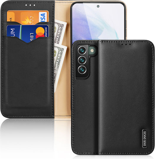 Dux Ducis Hivo Brieftasche Leder Schwarz (Galaxy S22+ 5G)