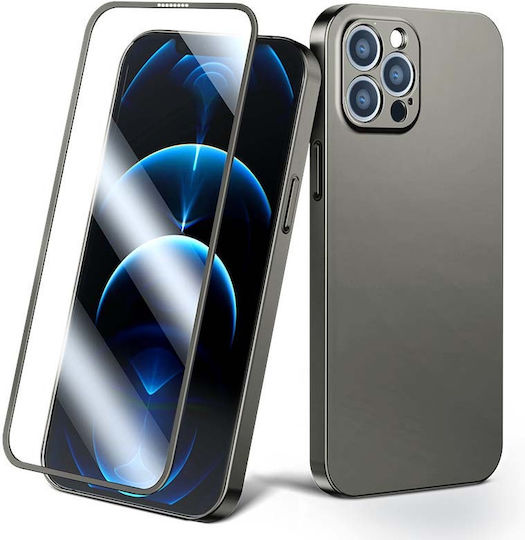 Joyroom JR-BP935 Back Cover Πλαστικό 0.76mm Σετ με Τζαμάκι Γκρι (iPhone 13 Pro)
