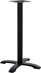Freebox Table Stand Cast Iron with Adjustable Black Matte 62x62x94cm