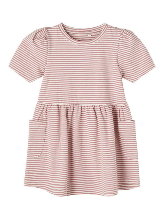 Kinderkleid Kurzärmelig Gestreift Nostalgia Rose