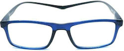 Presbyopiebrille mit Magnet an den Armen ORAMONT EA9059 BLDB Blau UNISEX +3,00