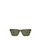 Komono Bob Men's Sunglasses with Moonstruck Tartaruga Plastic Frame and Green Lens