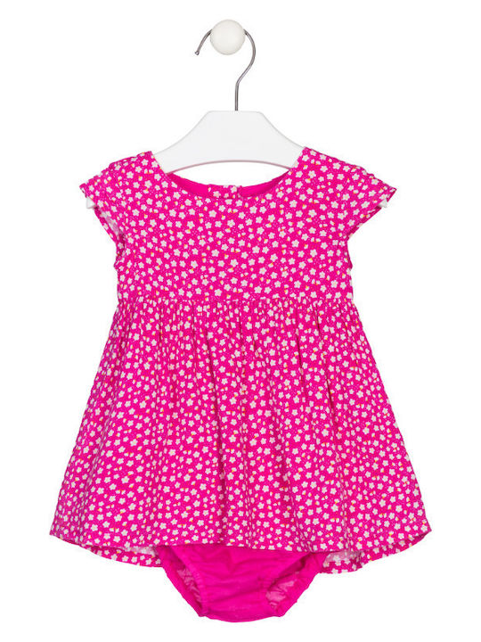 Rochie Fete Fără Mâneci Floral Set Cu Chilot Roz