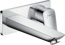 Hansgrohe Logis Built-in Mixer & Spout Set for for Bathroom Sink 1 Exit Silver