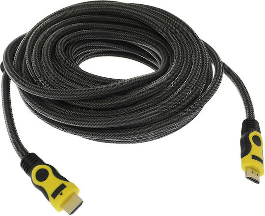 Andowl HDMI 2.0 Premium High Speed 4K 60Hz HDR Cable HDMI male - HDMI male 15m Μαύρο