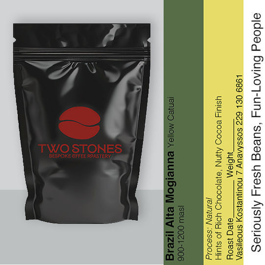 TwoStones Coffee Roasters Espresso Kaffee Single Origin Arabica Brasilien Gemahlen 1kg