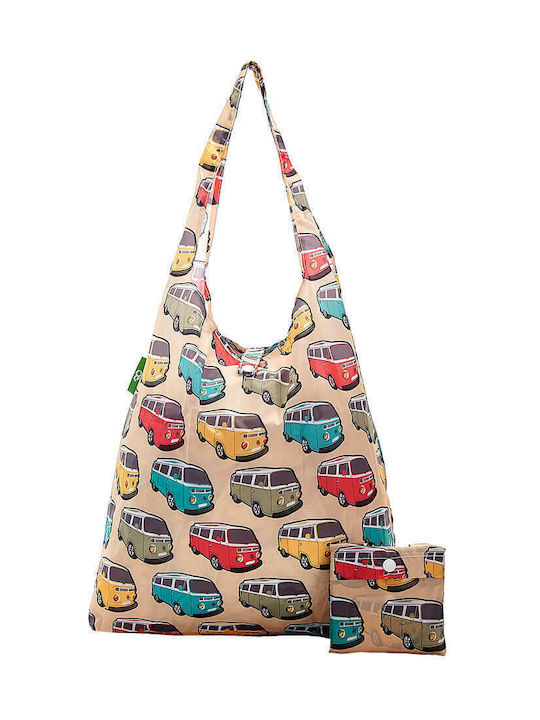 Eco Chic Camper Vans Υφασμάτινη Τσάντα για Ψώνια σε Μπεζ χρώμα