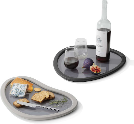 Umbra Hub Kunststoff Oval Serviertablett in Gray Farbe 1018015-1202 2Stück Umbra Hub Kunststoff Oval Serviertablett in Gray Farbe 1018015-1202 2Stück