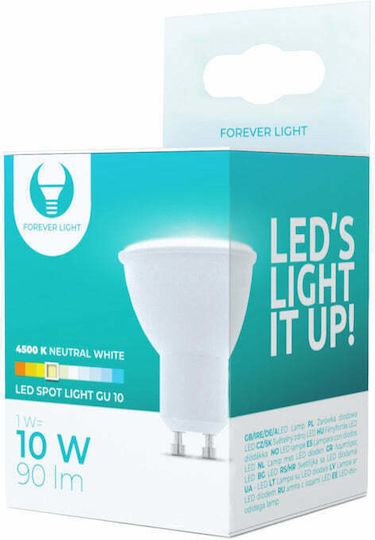 Forever Light LED Bulb 1W for Socket GU10 Natural White 90lm