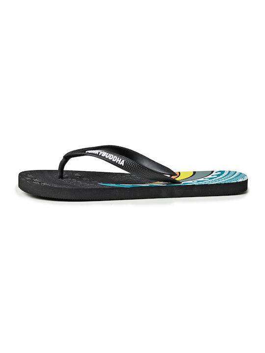 Funky Buddha Flip Flops bărbați Negri