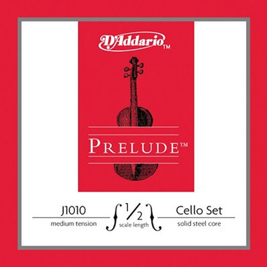 Daddario Set of Steel Strings for Cello 3/4 / 1/2 Prelude Medium Tension