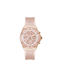 GC Watches Γυναικείο Ρολόι 39mm Χρονογράφος Μπαταρίας με Ροζ Καουτσούκ Λουράκι