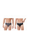 Herren Slips Black / Grey 2Packung