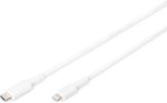 Digitus USB-C zu Lightning Kabel Weiß 1m (DB-600109-010-W)