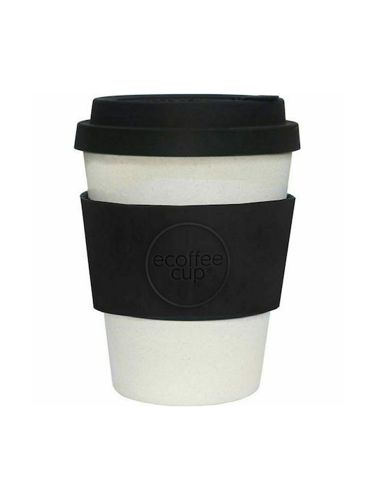 Ecoffee Cup Κούπα Πλαστική με Καπάκι Λευκή 340ml
