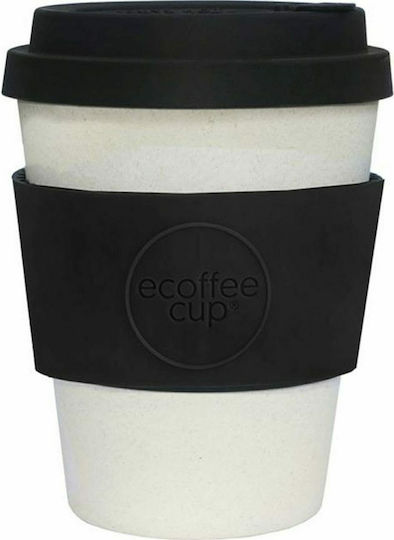 Ecoffee Cup Κούπα Πλαστική με Καπάκι Λευκή 340ml