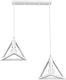 GloboStar Triangle Pendant Light Suspension Grid for Socket E27 White