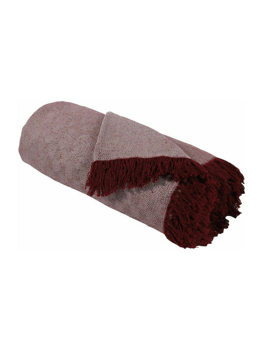 Das Home Two-Seater Sofa Throw 0220 180x250cm Burgundy