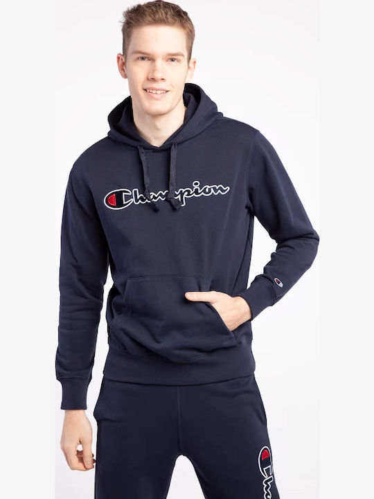 Sweatshirt with Hood Navy Blue